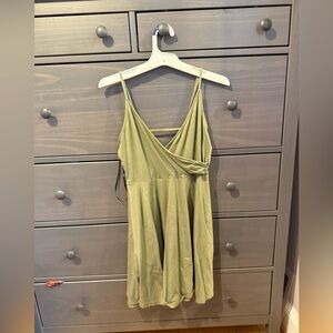 Forever 21 Light Green Wrap Mini Dress